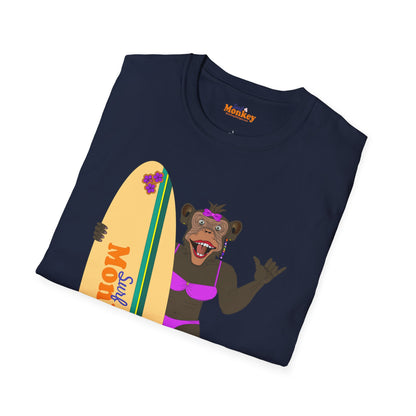 Surf Monkey Girl - Aloha - Unisex Crew Softstyle T-Shirt