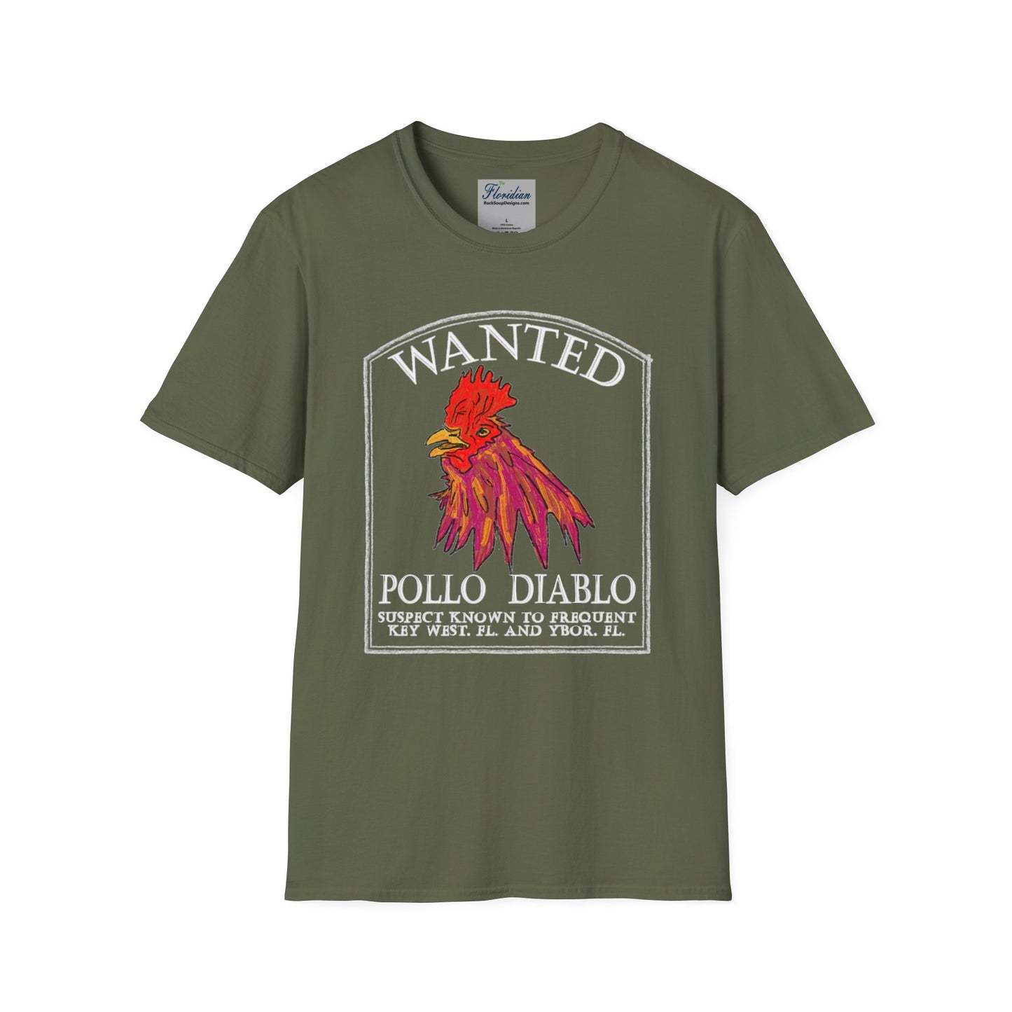 The Floridian - Dark Diablo Pollo - Unisex Crew Softstyle T-Shirt