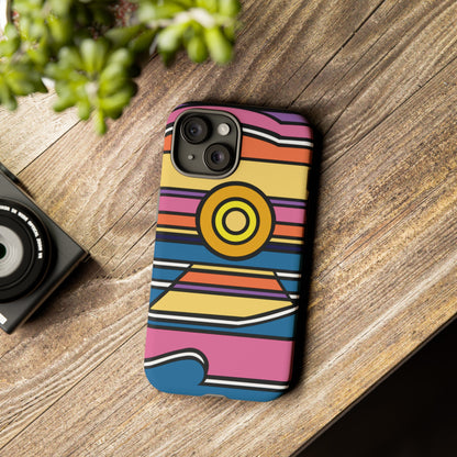 Surf Monkey - 70's Retro - Black Phone Case