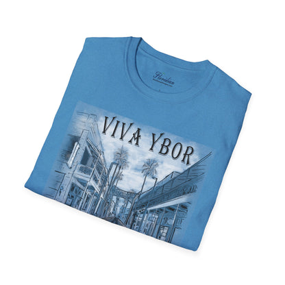 The Floridian - B&W Viva Ybor - Unisex Crew Softstyle T-Shirt