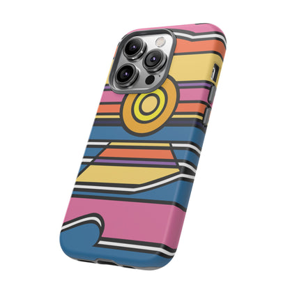 Surf Monkey - 70's Retro - Black Phone Case