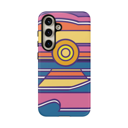 Surf Monkey - 70's Retro - Purple Phone Case