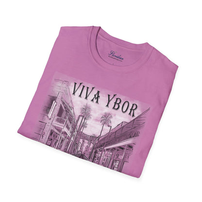 The Floridian - B&W Viva Ybor - Unisex Crew Softstyle T-Shirt