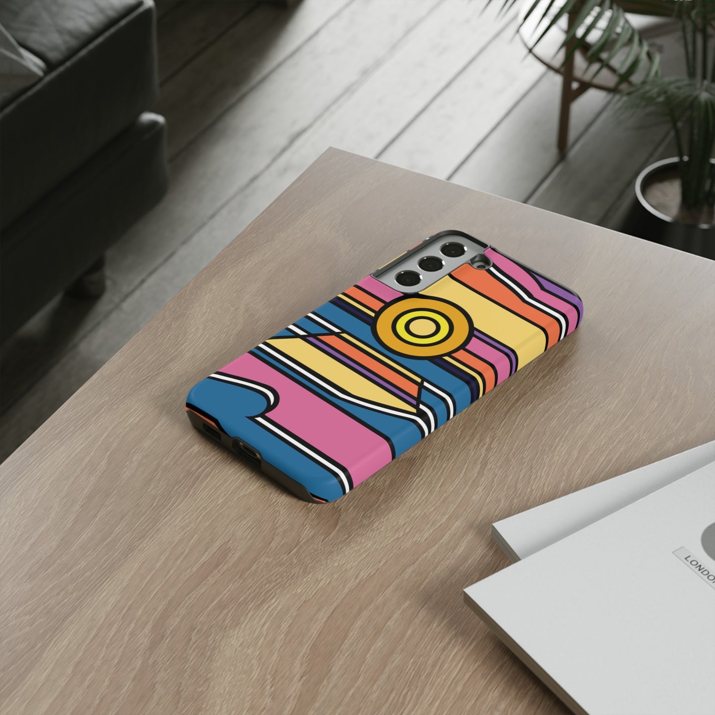 Surf Monkey - 70's Retro - Black Phone Case