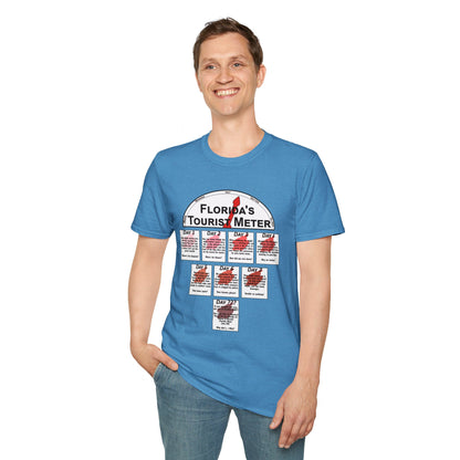 The Floridian - Florida's Tourist Meter - Unisex Crew Softstyle T-Shirt