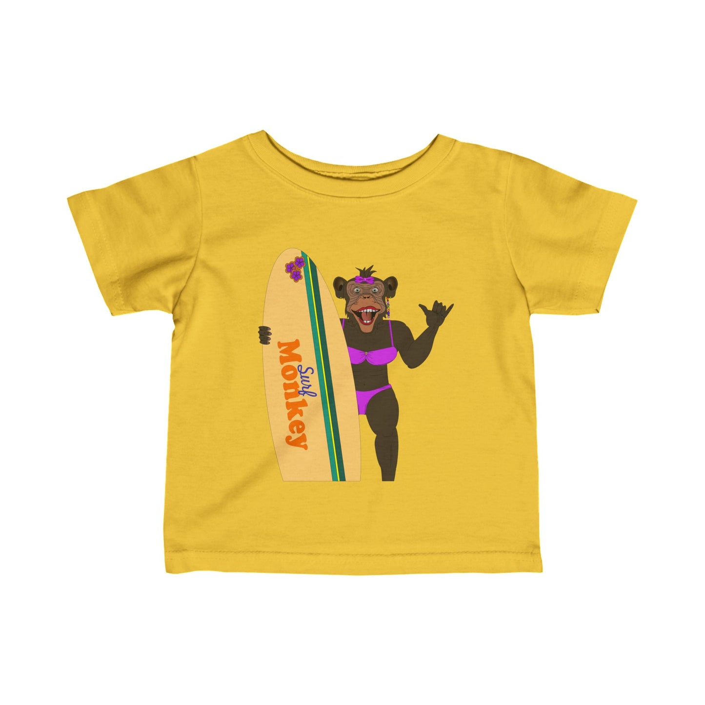 Surf Monkey - Girl - Unisex Infant Fine Jersey Tee