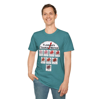 The Floridian - Florida's Tourist Meter - Unisex Crew Softstyle T-Shirt