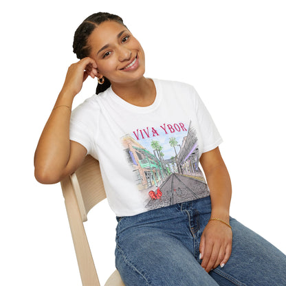 The Floridian - Color Viva Ybor - Unisex Crew Softstyle T-Shirt