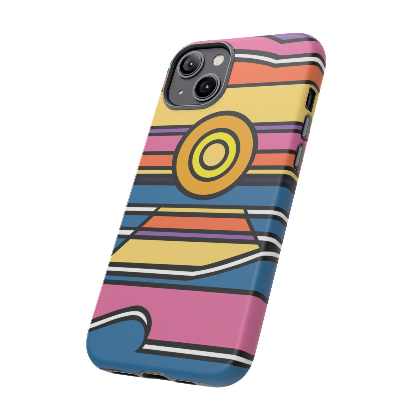 Surf Monkey - 70's Retro - Black Phone Case