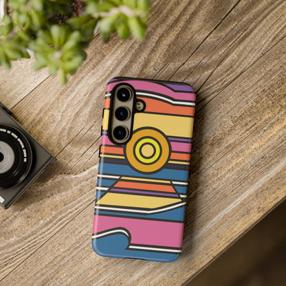 Surf Monkey - 70's Retro - Black Phone Case