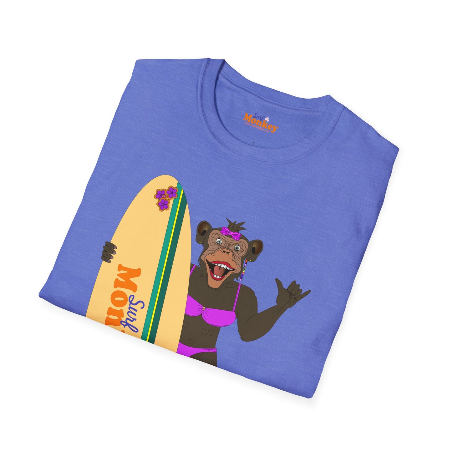 Surf Monkey Girl - Aloha - Unisex Crew Softstyle T-Shirt