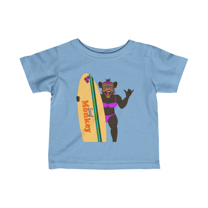 Surf Monkey - Girl - Unisex Infant Fine Jersey Tee