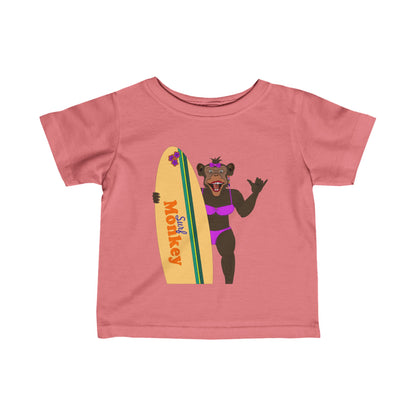 Surf Monkey - Girl - Unisex Infant Fine Jersey Tee