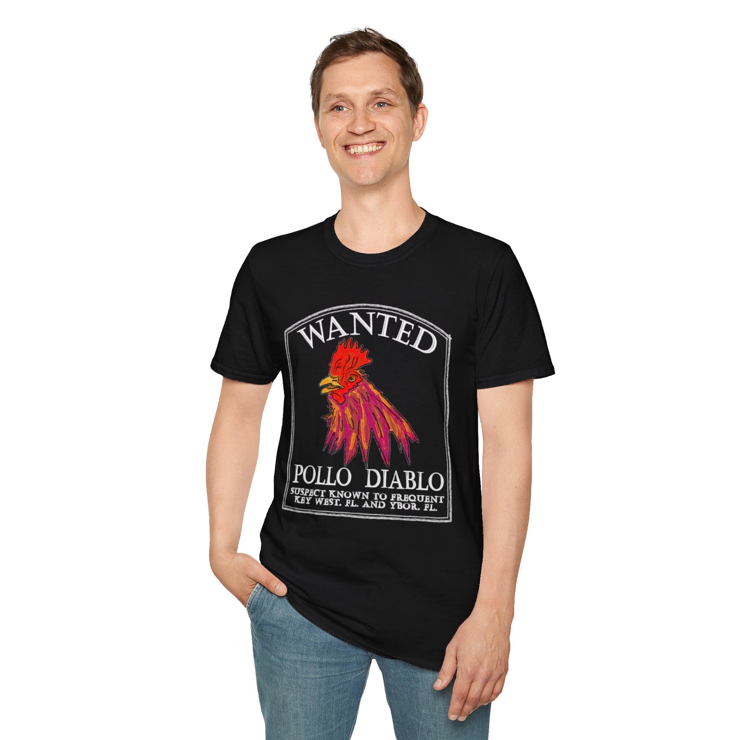 The Floridian - Dark Diablo Pollo - Unisex Crew Softstyle T-Shirt