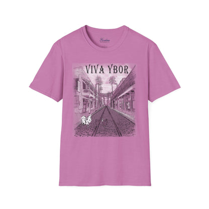 The Floridian - B&W Viva Ybor - Unisex Crew Softstyle T-Shirt