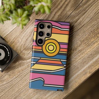 Surf Monkey - 70's Retro - Black Phone Case