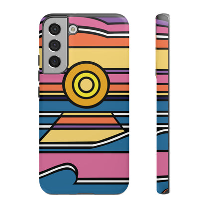 Surf Monkey - 70's Retro - Black Phone Case