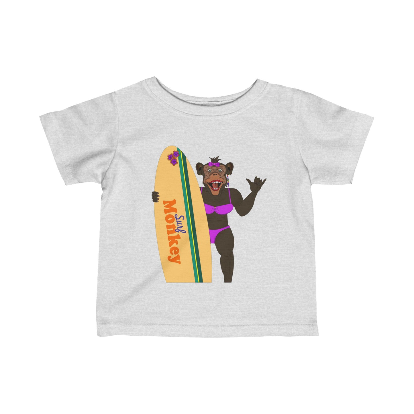 Surf Monkey - Girl - Unisex Infant Fine Jersey Tee