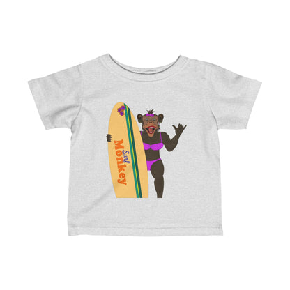 Surf Monkey - Girl - Unisex Infant Fine Jersey Tee