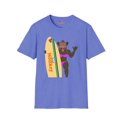 Surf Monkey Girl - Aloha - Unisex Crew Softstyle T-Shirt