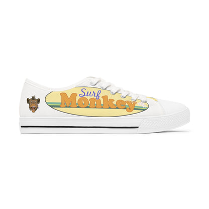 Surf Monkey - White - Women's Low Top Sneakers