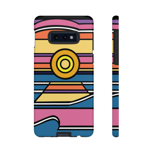 Surf Monkey - 70's Retro - Black Phone Case