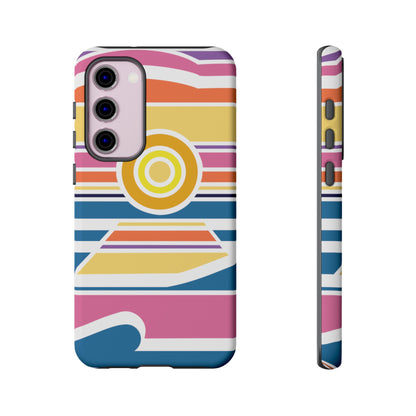 Surf Monkey - 70's Retro - White Phone Case