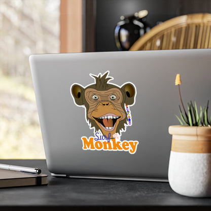 Surf Monkey Head Sticker - Kiss-Cut Vinyl Decals