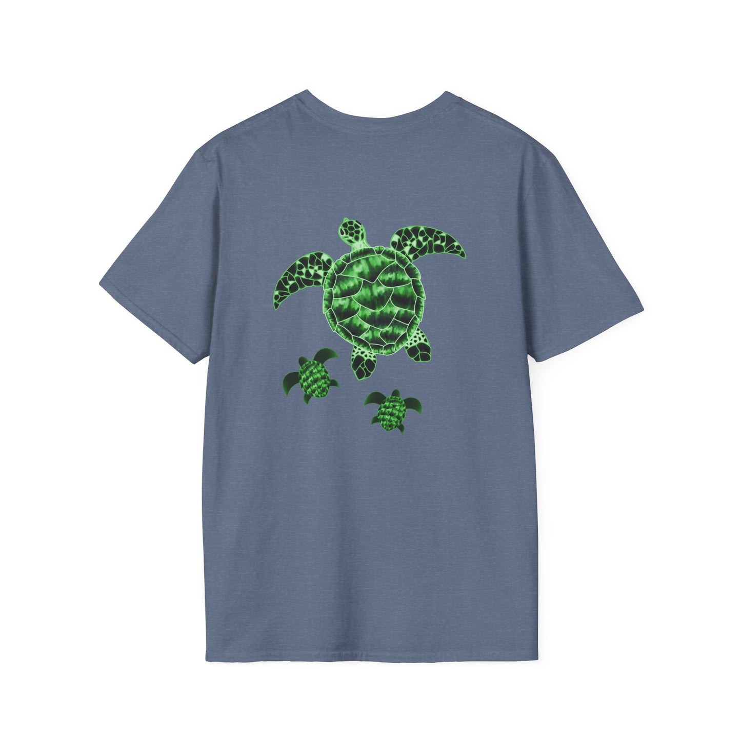 The Floridian - Green Hawksbill Turtles - Unisex Crew Softstyle T-Shirt