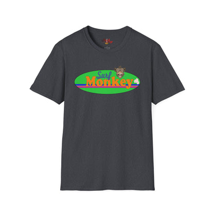 Surf Monkey - Green - Unisex Crew Softstyle T-Shirt