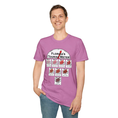 The Floridian - Florida's Tourist Meter - Unisex Crew Softstyle T-Shirt