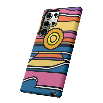 Surf Monkey - 70's Retro - Black Phone Case