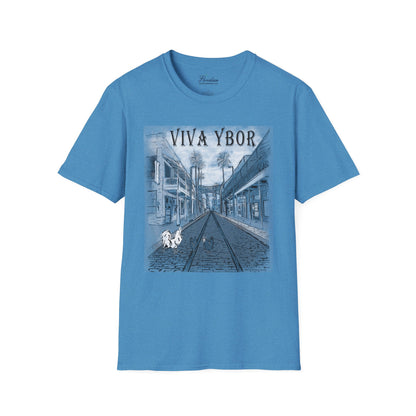 The Floridian - B&W Viva Ybor - Unisex Crew Softstyle T-Shirt